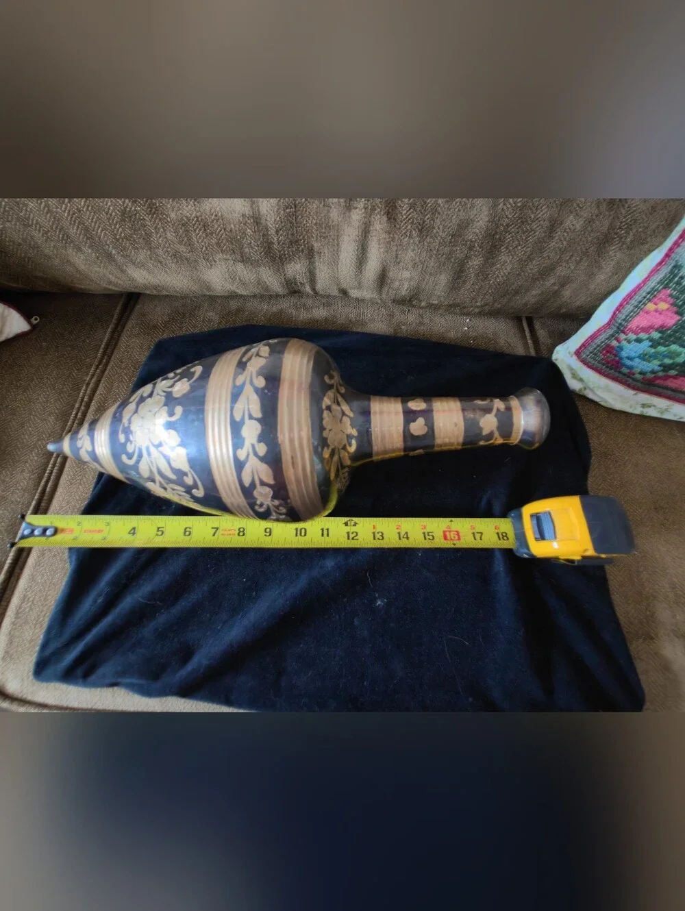 Solid Brass Aftaba Pitcher With 2 Cups And Base